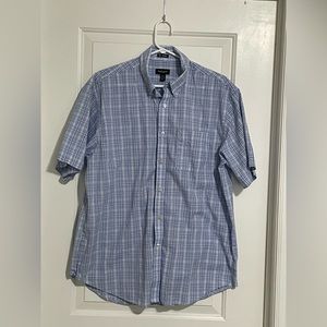 VAN HEUSEN brand short sleeve plaid shirt NWOT size L